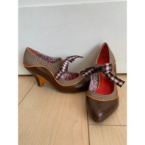 Poetic License School's Out Pump Brown Polka Dot